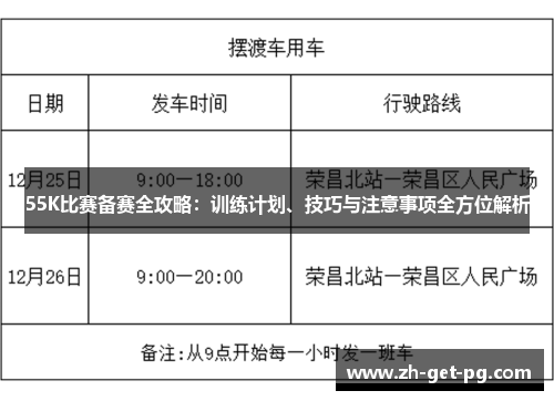 55K比赛备赛全攻略：训练计划、技巧与注意事项全方位解析